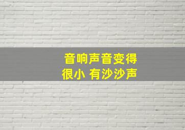 音响声音变得很小 有沙沙声